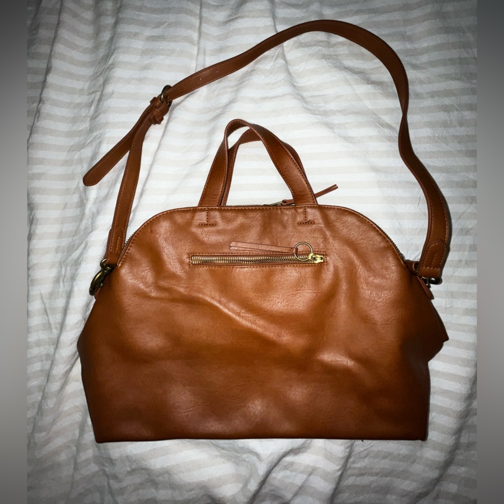 Brown tote purse